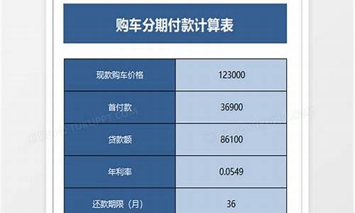 二手车利率计算器在线计算_二手车利率计算器